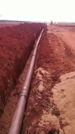 adutora de irrigação com 22km